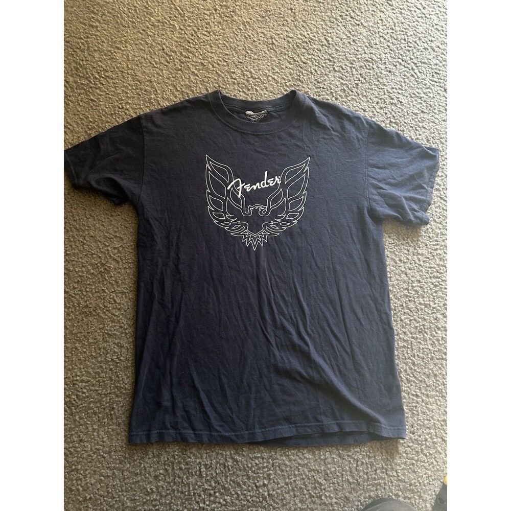 VTG 90s Fender Guitars Grunge Indy Style Men’s Tee Navy Blue